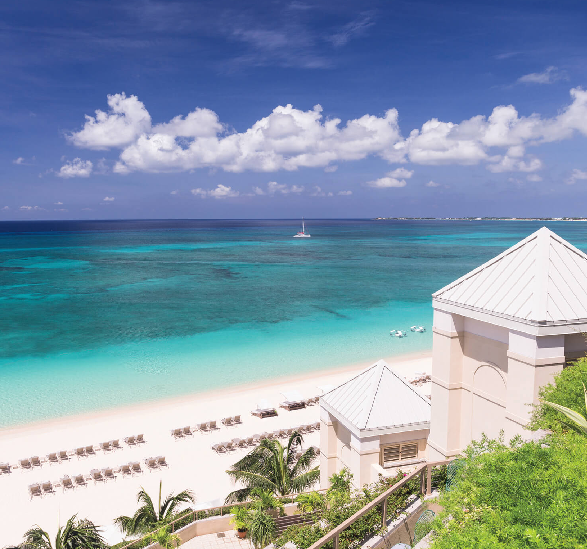 Turquoise ocean overlook from the residence